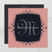 Petite orchidée rose Faire-part de mariage (Devant / Derrière)