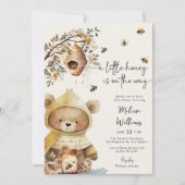 Petite Ours de Miel Baby shower photo Invitation (Devant)