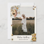 Petite Ours de Miel Baby shower photo Invitation (Dos)