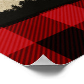 Petite ours Flannel Lumberjack Affiche de bienvenu (Coin)