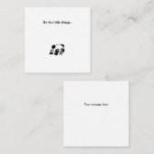 Petite Panda Bear Mini Remerciements Carte Note (Devant / Derrière)