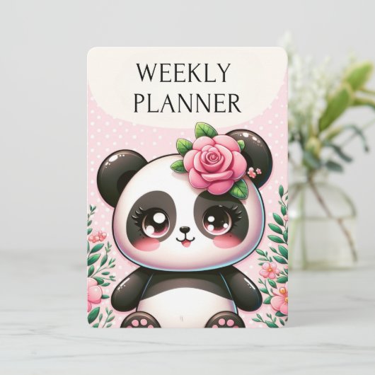 Petite Panda's Weekly Blossom Planner (Staand voorkant)
