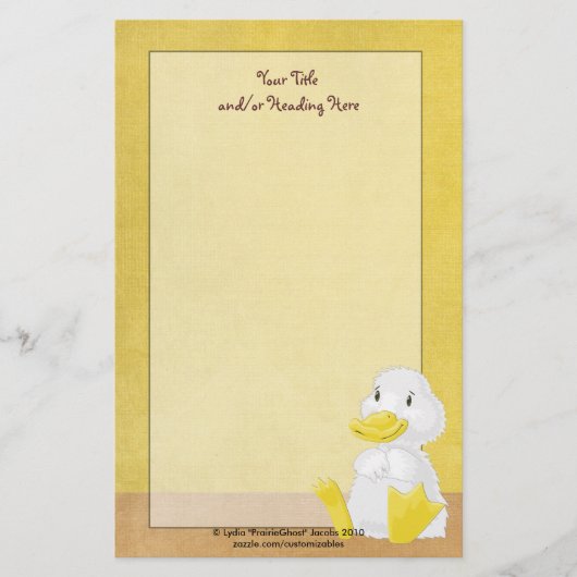 Petite papeterie de canard blanc (Devant)