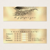 Petite Parties scintillant de certificat cadeau La (Devant & derrière)