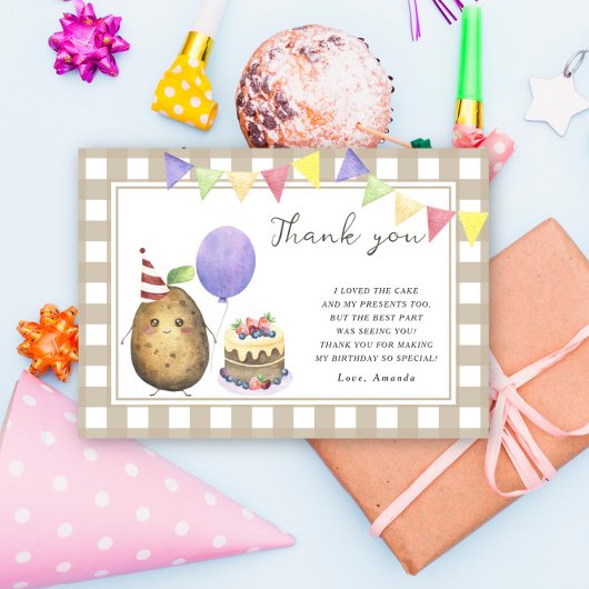 Petite Patate Douce fête d'anniversaire merci