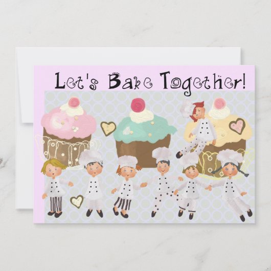 Petite pâtisserie chef 5x7 Invitation (Devant)