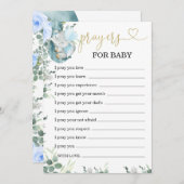 Petite Peanut Elephant Prière Pour Carte Bébé (Devant / Derrière)