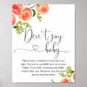 Petite pêche Ne pas dire jeu de baby shower Poster (Devant)