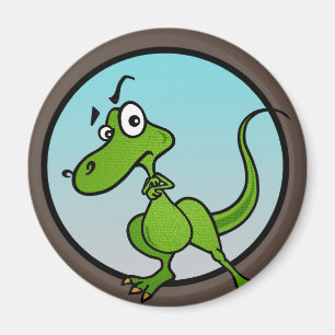 PETITE PETITE CARTOON DINOSAUR ROND MAGNET