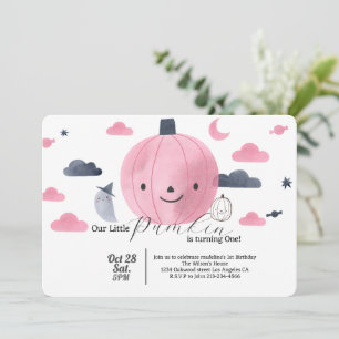 Petite petite pomme rose mignonne invitations d'an