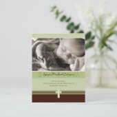 PETITE PHOTO CHRISTENING INVITATIONS :: pur 6 P (Debout devant)