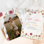 Petite photo Fleur sauvage Invitation d'anniversai