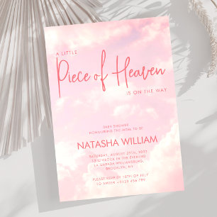 Petite pièce du ciel Sky Pastel Pink Invitation