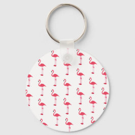 Petite Pink Flamingos Pattern Sleutelhanger