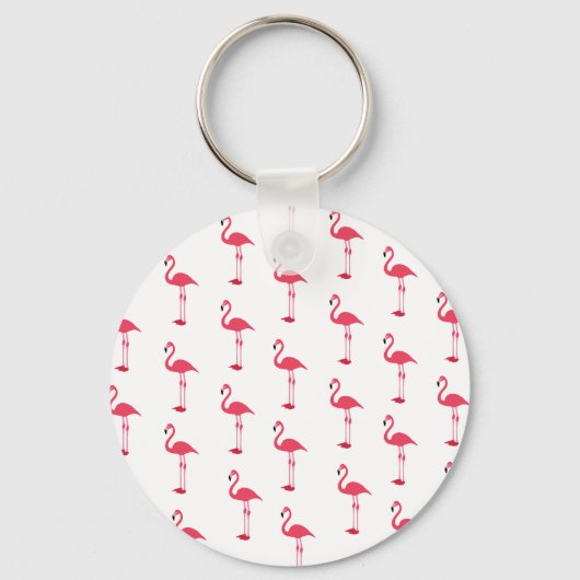 Petite Pink Flamingos Pattern Sleutelhanger (Voorkant)