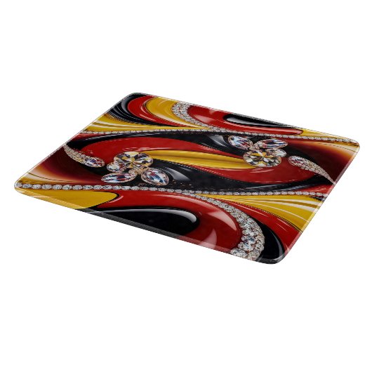 Petite planche à découper en verre aux couleurs be (Coin)