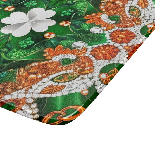 Petite planche à découper en verre aux couleurs ir (Coin)