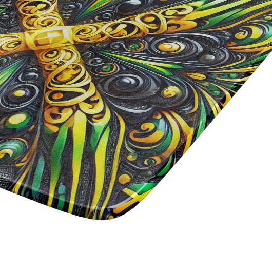 Petite planche à découper en verre aux couleurs ja (Coin)