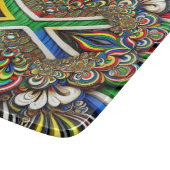 Petite planche à découper en verre avec couleurs d (Coin)