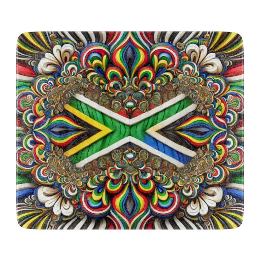 Petite planche à découper en verre avec couleurs d (Devant)