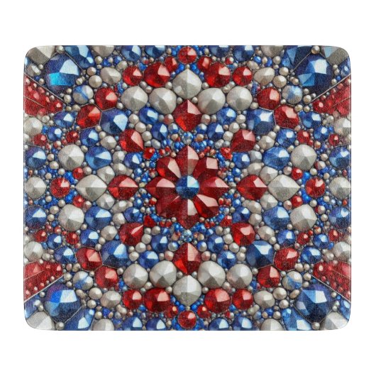 Petite planche à découper en verre avec couleurs P (Devant)