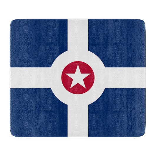 Petite planche à découper en verre avec drapeau d' (Devant)