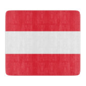 Petite planche à découper en verre avec drapeau d' (Devant)