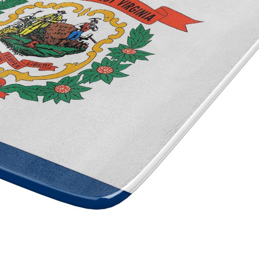 Petite planche à découper en verre avec drapeau de (Coin)