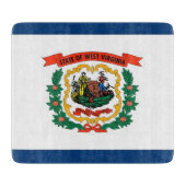 Petite planche à découper en verre avec drapeau de (Devant)