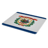 Petite planche à découper en verre avec drapeau de (Coin)