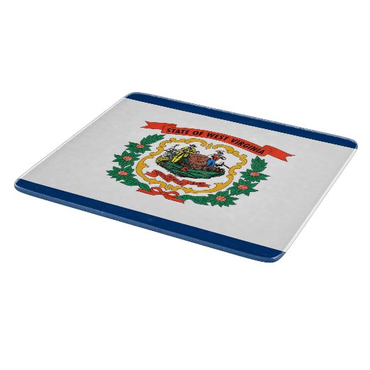 Petite planche à découper en verre avec drapeau de (Coin)