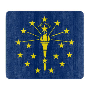 Petite planche à découper en verre avec drapeau de