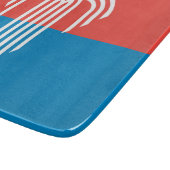 Petite planche à découper en verre avec drapeau de (Coin)