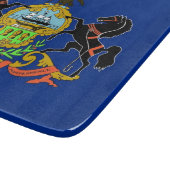 Petite planche à découper en verre avec drapeau de (Coin)