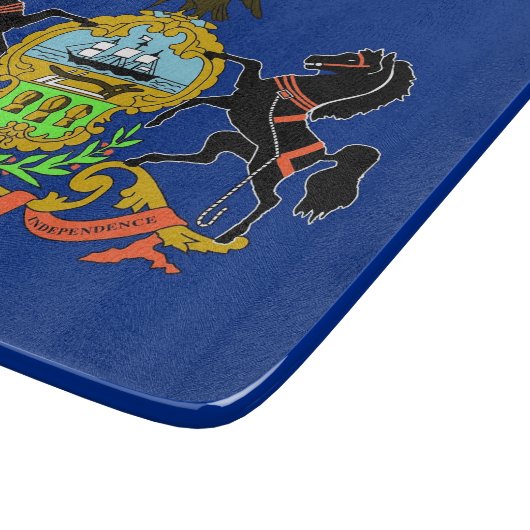 Petite planche à découper en verre avec drapeau de (Coin)