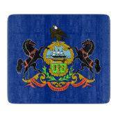 Petite planche à découper en verre avec drapeau de (Devant)