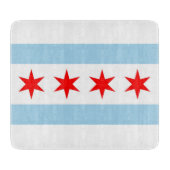 Petite planche à découper en verre avec drapeau de (Devant)