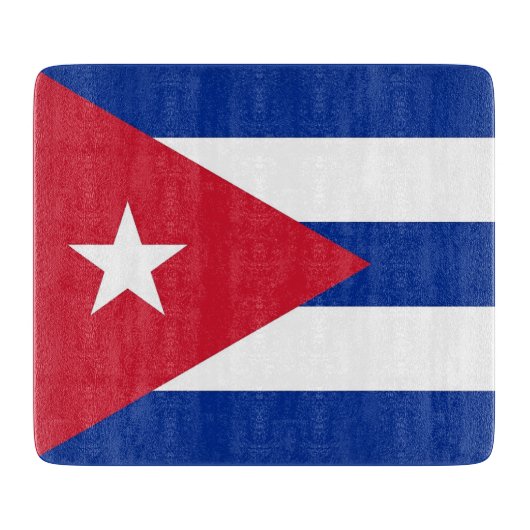 Petite planche à découper en verre avec drapeau de (Devant)