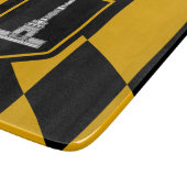 Petite planche à découper en verre avec drapeau de (Coin)