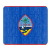 Petite planche à découper en verre avec drapeau de (Devant)