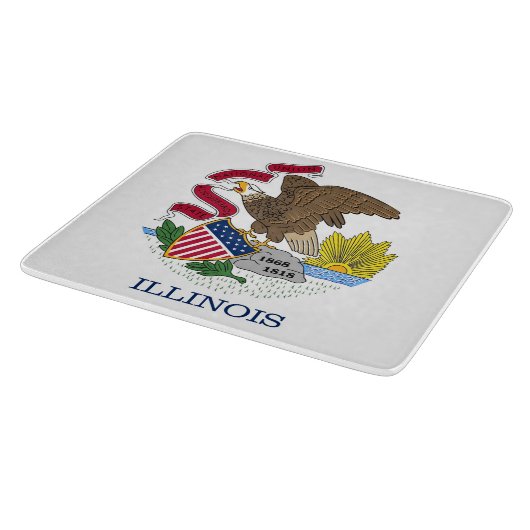 Petite planche à découper en verre avec drapeau de (Coin)