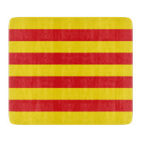 Petite planche à découper en verre avec drapeau de