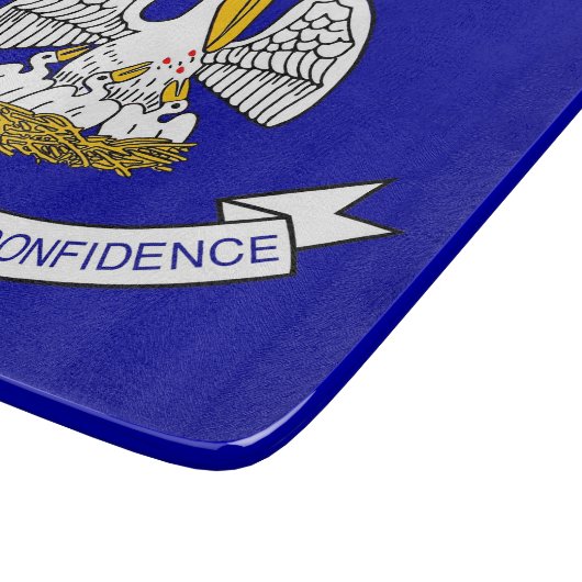 Petite planche à découper en verre avec drapeau de (Coin)