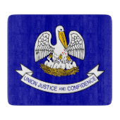 Petite planche à découper en verre avec drapeau de (Devant)