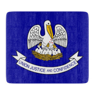 Petite planche à découper en verre avec drapeau de