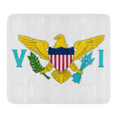 Petite planche à découper en verre avec drapeau de (Devant)