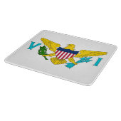 Petite planche à découper en verre avec drapeau de (Coin)