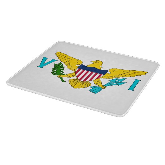 Petite planche à découper en verre avec drapeau de (Coin)