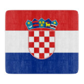 Petite planche à découper en verre avec drapeau de (Devant)