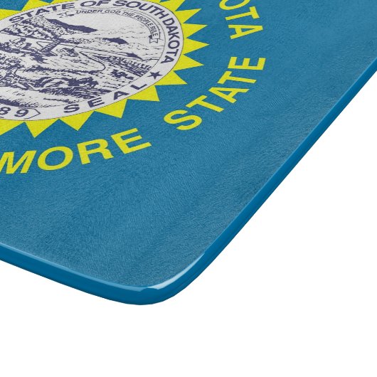 Petite planche à découper en verre avec drapeau du (Coin)